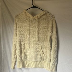 Creme colored sweater hoodie